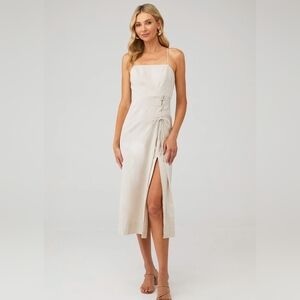 NWT! Free People Francesca Midi Dress in Ocean Pearl Size Small